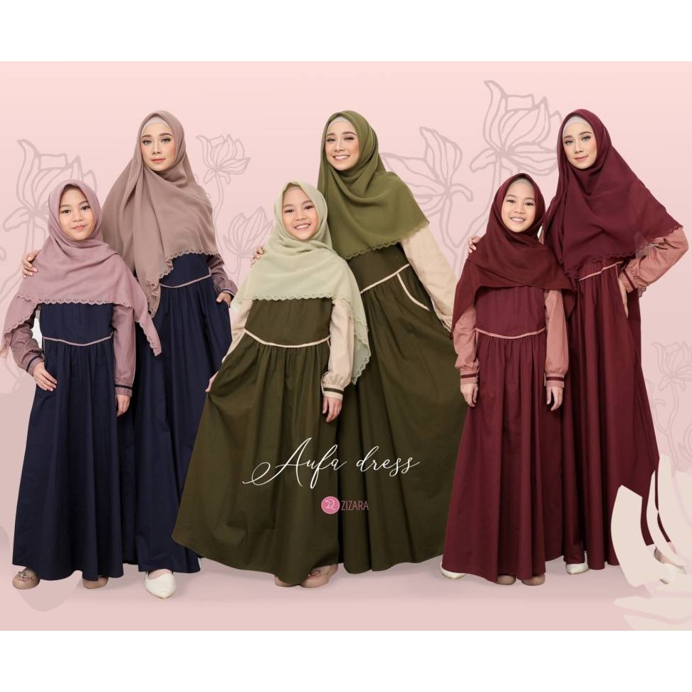 AUFA DRESS || Gamis Couple Mom dan Kids Original by Zizara