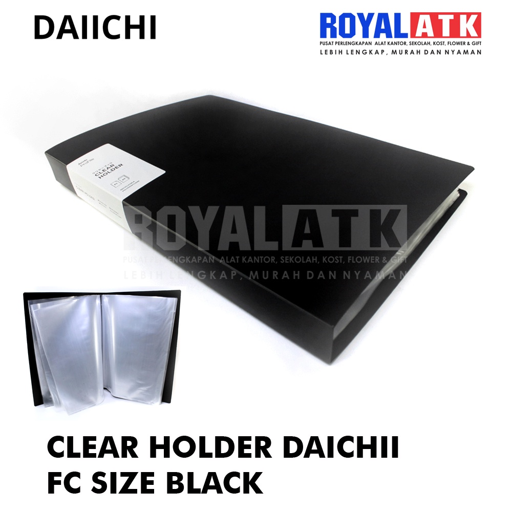 

Clear Holder Daiichi Ukuran Folio 60 Lembar Hitam / Black