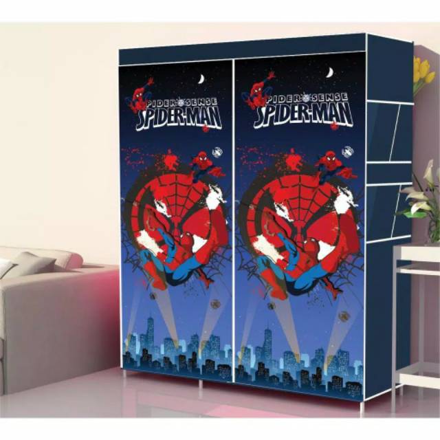 [Jogja] Lemari pakaian portable Shenar karakter Doraemon Hello Kitty Spiderman dll