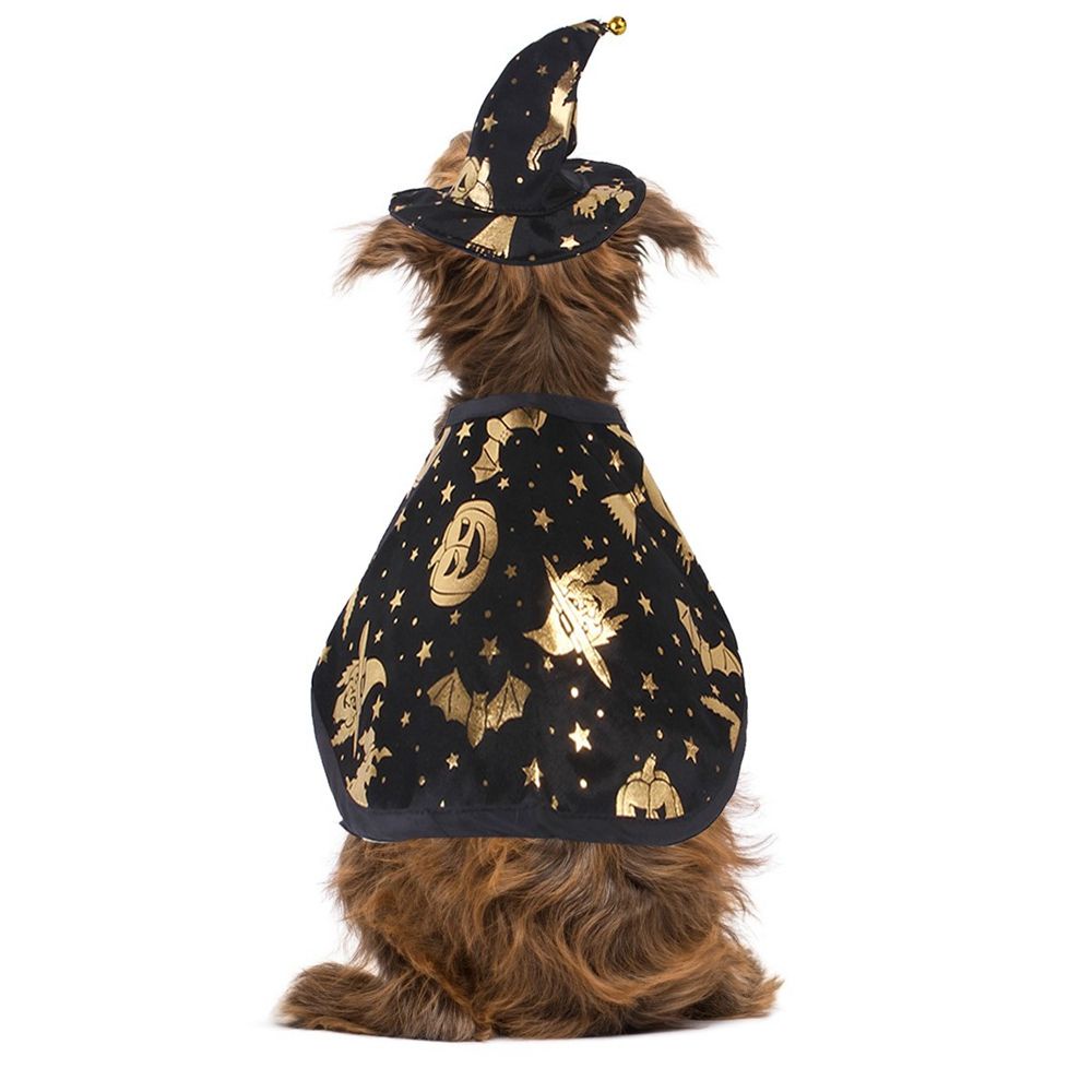 ELEGANT Funny Pet Halloween Costume Halloween Cosplay Dog Halloween Set Halloween Apparels Cloak For Cat Dog Halloween Party Pet Accessories Party Dressing Puppy Collar