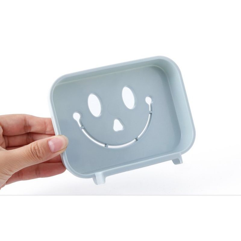 Tempat Sabun Sticky Tempel Dinding Tanpa Paku Rak Sabun Motif Emoji Emoticon Smile