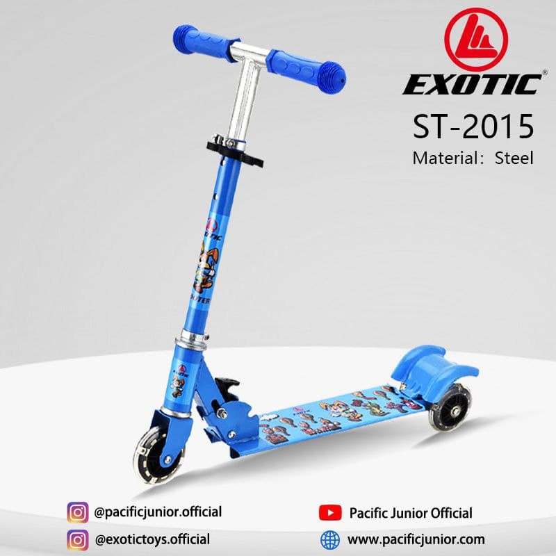 SCOOTER ANAK EXOTIC ST 2015 MATERIAL STEEL WITH LIGHT ADA LAMPU