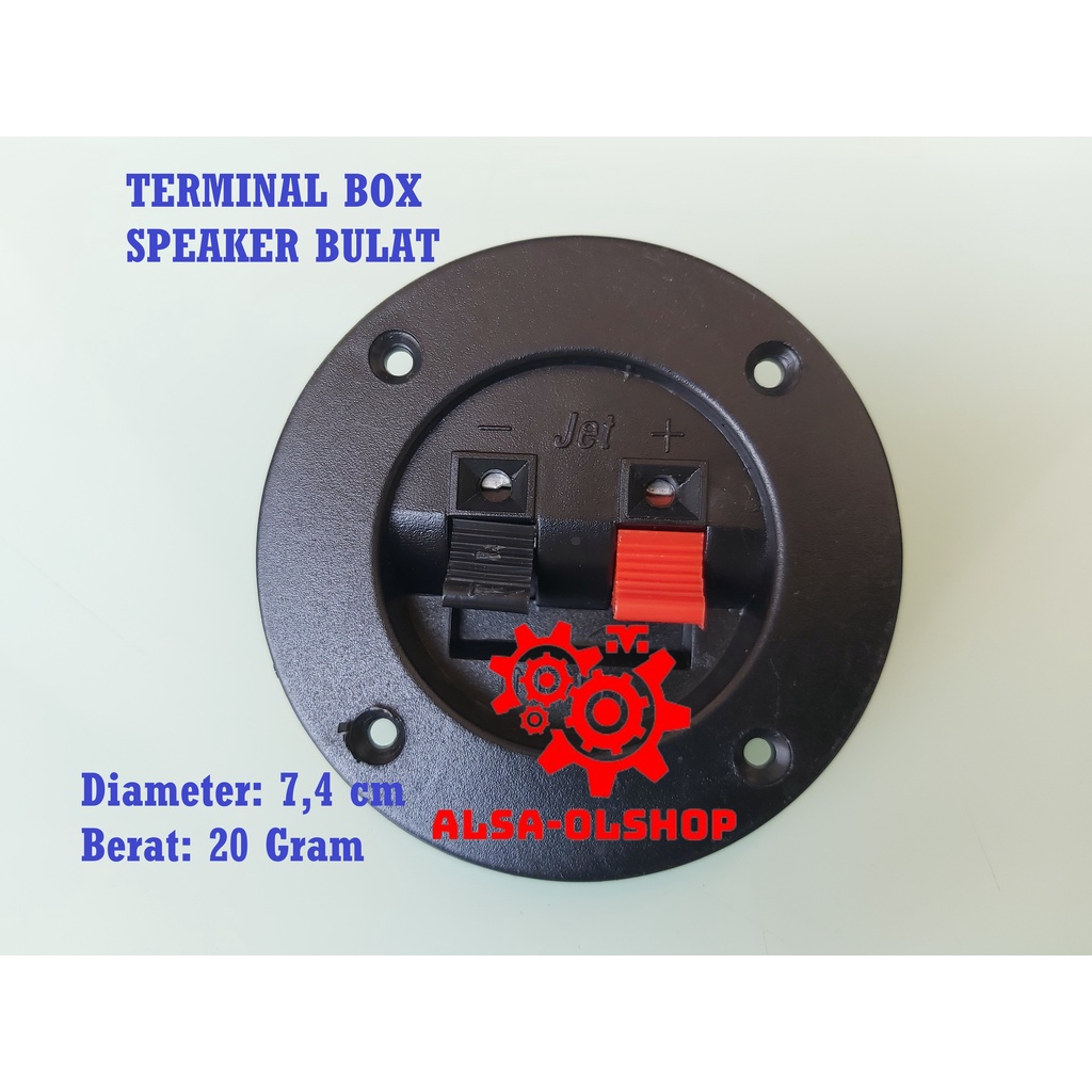 Jual Terminal Speaker Bulat 2 Pin / Terminal Box Speaker Japit Bulat 2 ...