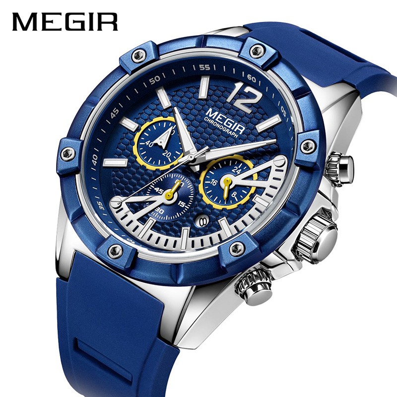 MEGIR 2083 Jam Tangan Pria Analog Chronograph Luminous WATCHKITE WKOS