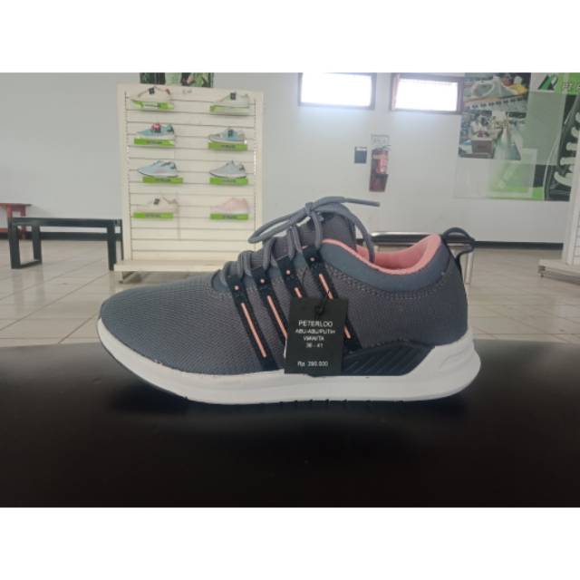 Sepatu tomkins wanita peterloo abu2/putih