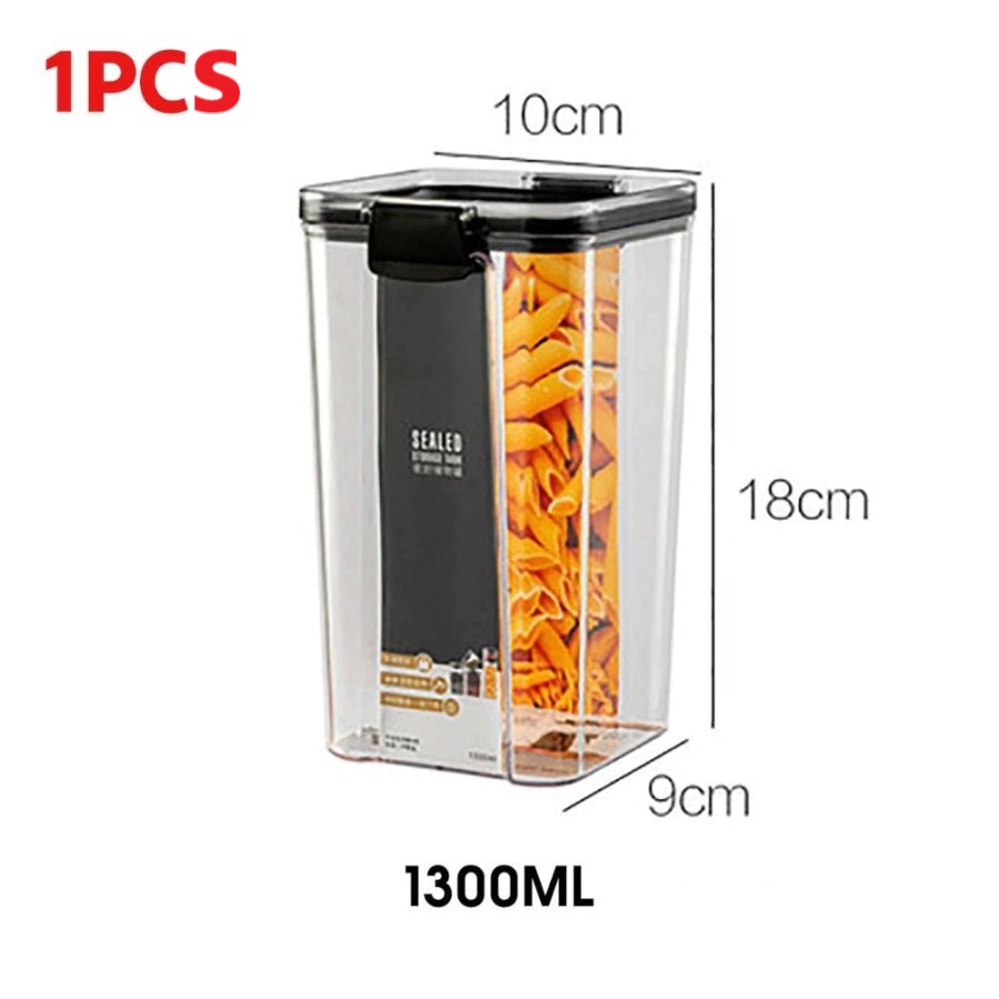 Toples Wadah Penyimpanan Makanan Food Storage Container 1300ML FTK227 - Transparent