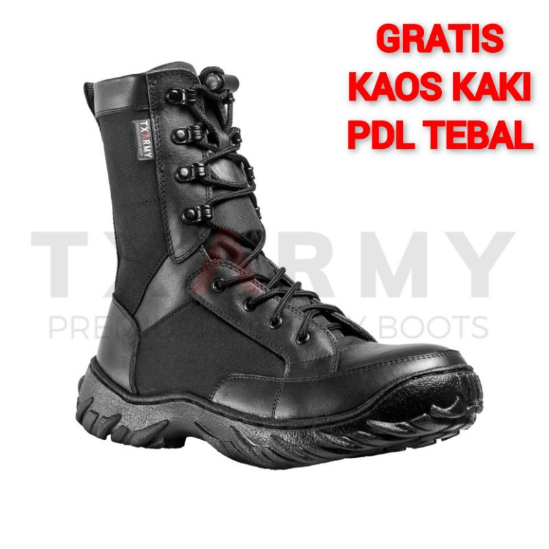 SEPATU PDL OKLAY KOMANDO KULIT SAPI ASLI SEPATU PDL DINAS LAPANGAN TNI POLRI SECURITY SATPAM