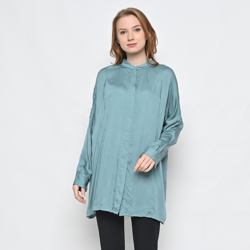 

MONOMOM Aria Teal - Baju Menyusui Nursing Wear Stylish Premium