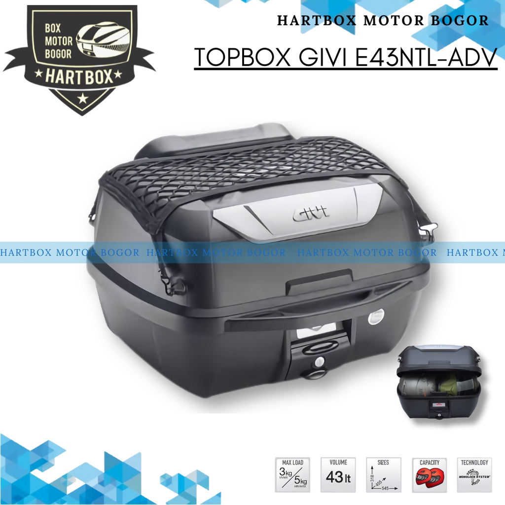 Box Touring Givi E43NTL-ADV Box Motor Givi E43 ADV | Jual Box Givi Murah Pusat Box Motor Bogor