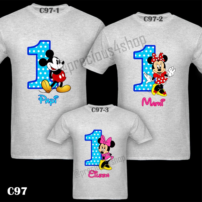 mickey mouse 1st birthday family shirts