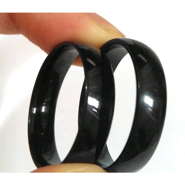 Cincin Alumunium Hitam Polos / Cincin Couple