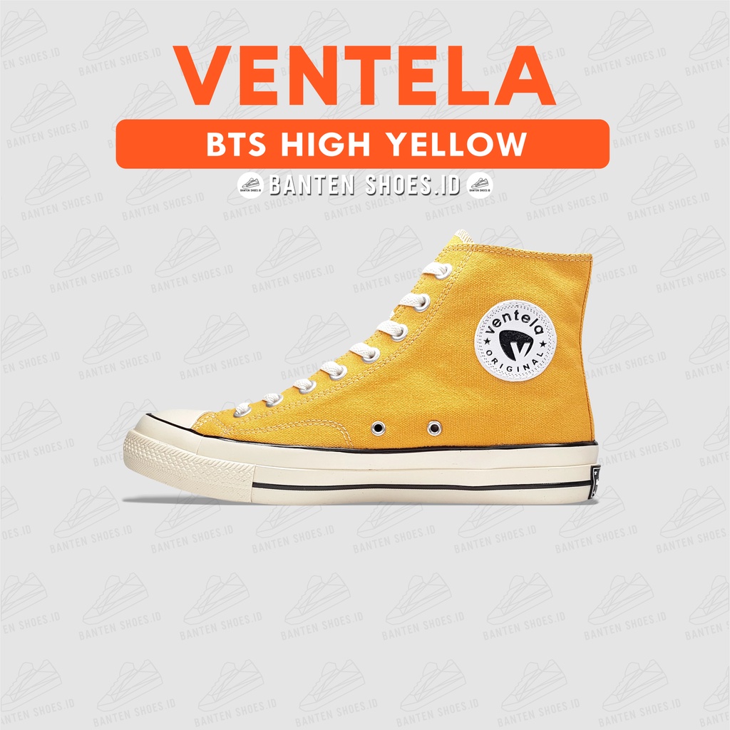 Sepatu Ventela BTS High Dark Yellow - Sneakers Ventela Bts Kuning Ready Stock Siap Kirim
