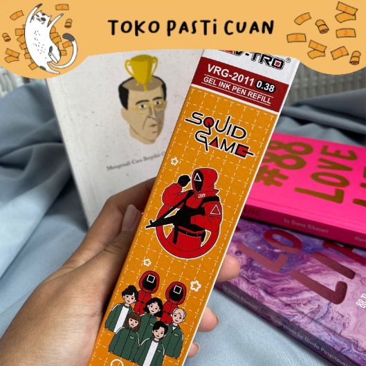 

isi pulpen pen karakter squidgame 1set (20 pcs) isi bolpen lucu fancy imut unik keperluan anak sekolah pena import bisa COD termurah