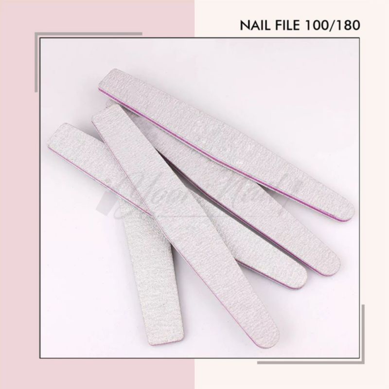 Sanding nail file 100/180 nail files nail art kikir kuku amplas kuku nail buffer