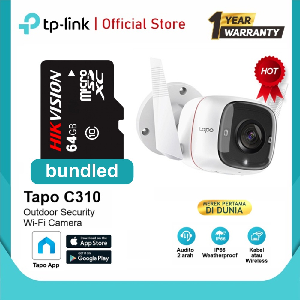 tokomc TP-Link Tapo C310 3MP Outdoor Security Wi-Fi  Camera CCTV IP Camera