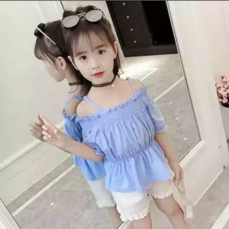 1thn-8thn Atasan sabrina anak baju anak sabrina baju anak murah baju anak perempuan baju korea anak