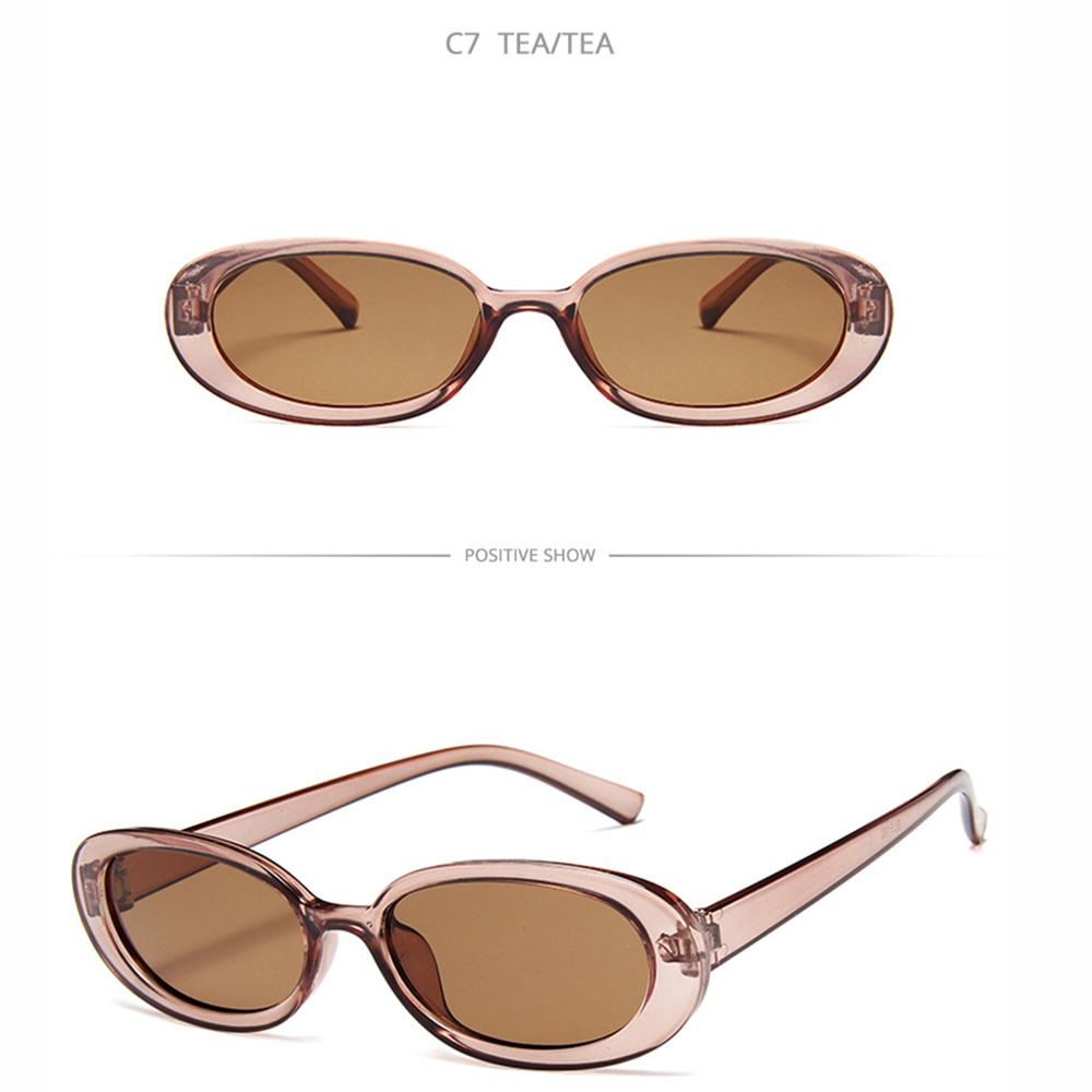 AUGUSTINA Kacamata Oval Cewek Cowok Retro Kecil Shades Classic Vintage Eyewear