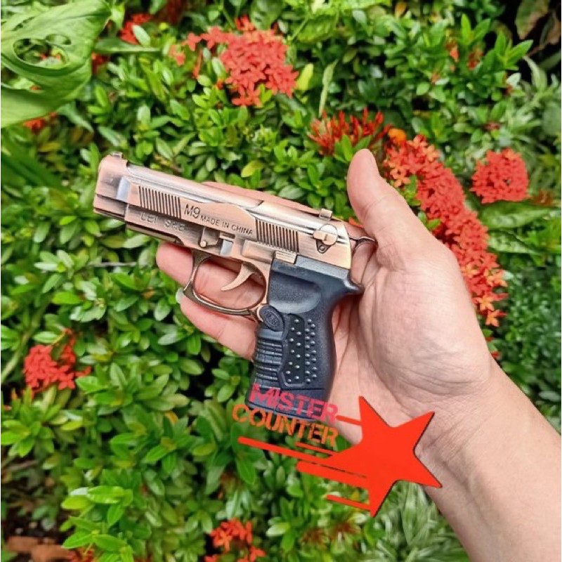 KOREK API UNIK PLUS LASER KOREK API PISTOL M9 MINI KOREK API GAS ISI ULANG KOREK API PAJANGAN