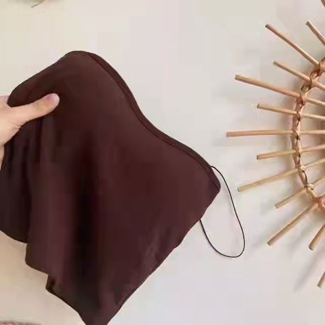 [ LINGERIE MASTER ] - (B-11) TANK TOP BRA BH FASHION GYM BRA OLAHRAGA PUSH UP LINGERIE WANITA TANPA KAWAT ELASTIS SEXY IMPORT-B-11 Coklat