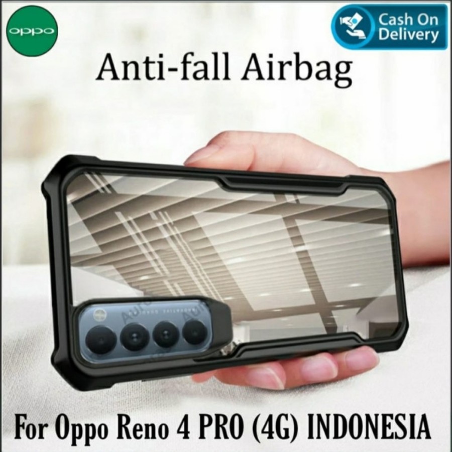 CASE OPPO RENO 4 PRO HARD CASE CLEAR ARMOR SHOCKPROOF COVER CASING CASE ARMOR OPPO RENO 4 PRO CASE A