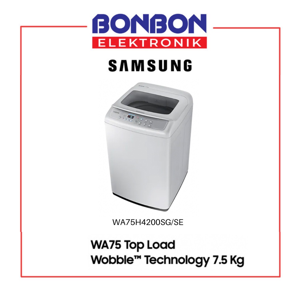 Samsung Mesin Cuci Top Loading 7.5KG WA75H4200SG/SE / WA-75H4200-SG / WA75H4200