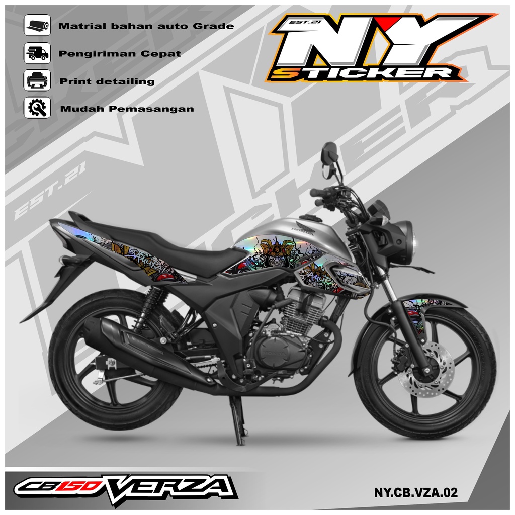 Stiker Striping VERZA CB 150 Lis Variasi Stiker Motor CB 150 Verza 2021 002