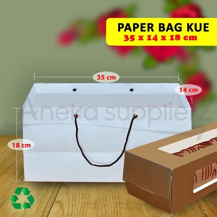 

Paper Bag Putih Roll Cake Bolu Gulung Brownies (12)