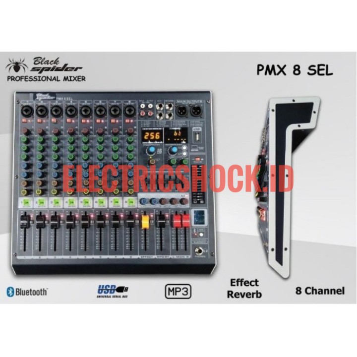 MIXER AUDIO BLACK SPIDER PMX 8 SEL / PMX8SEL / PMX 8SEL