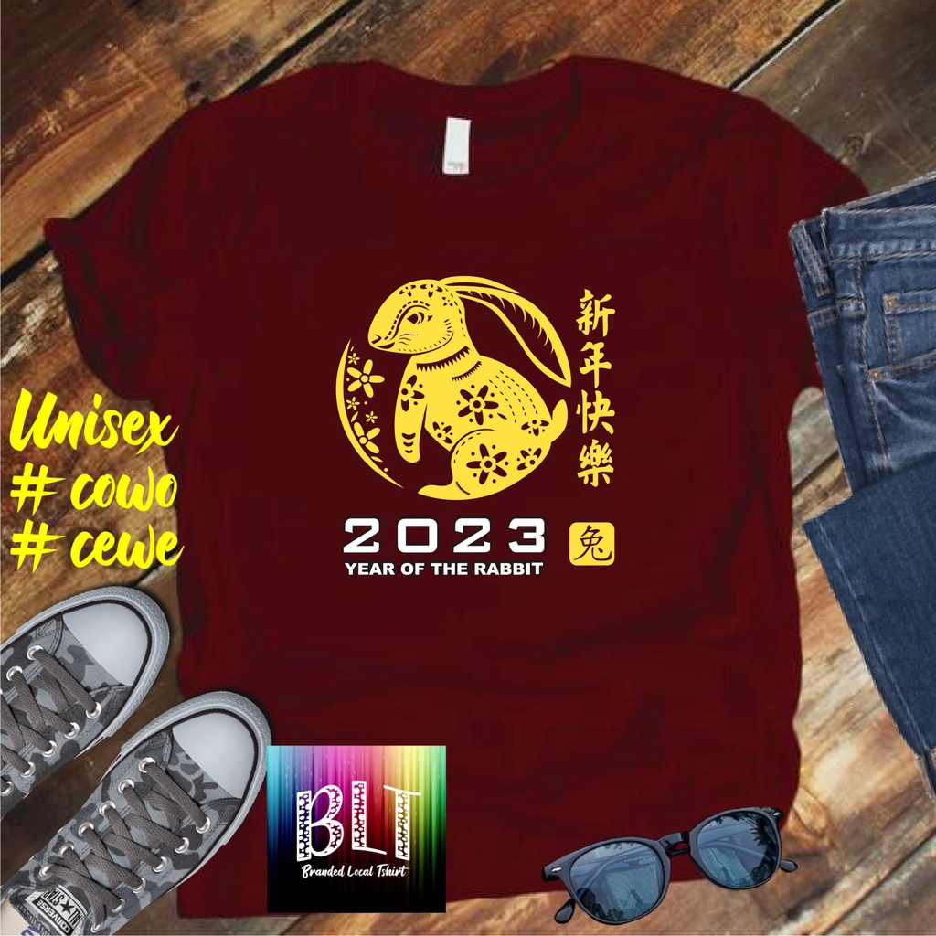 Imlek Unisex Koas Imlek Kelinci 2023 Lampion Baju Imlek Family Shio Kelinci Pakaian Imlek Dewasa Kaos Imlek Anak anak Baju gong xi fa cai Xin Nian Khuai Le kaos imlek terbaru 2023 kaos sin cia imlek 2023 kaos imlek kaos imlek pakaian imlek keluarga