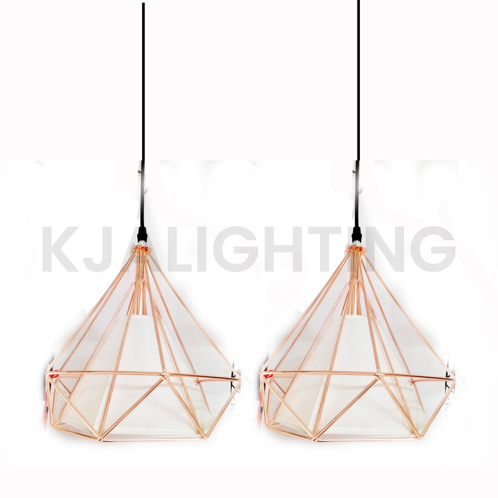 LAMPU GANTUNG CAFE MINIMALIS 118/25 GD ROSE GOLD