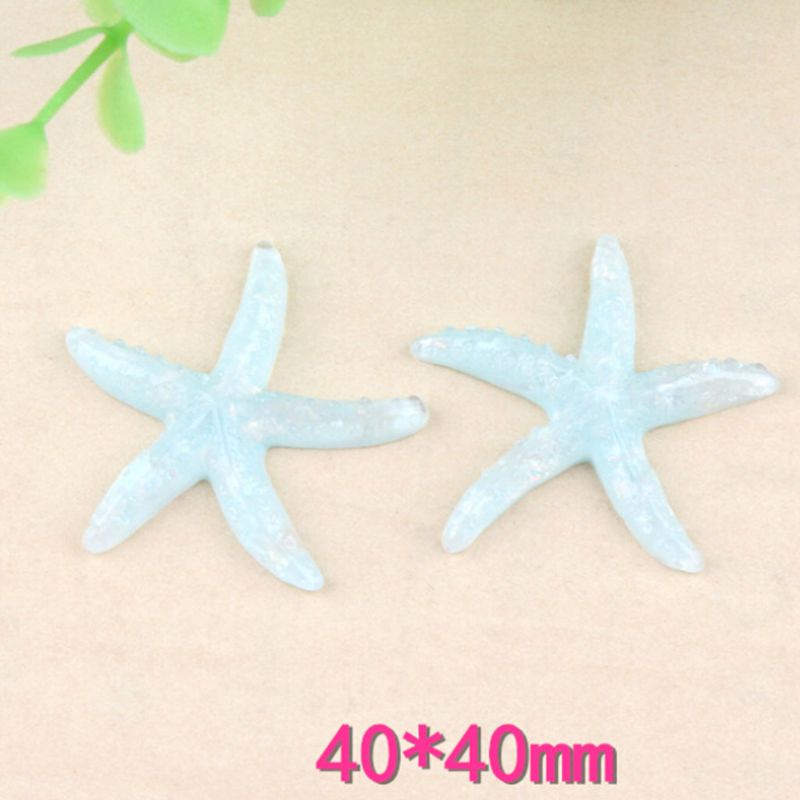 Siy 10 Pcs Ornamen Bintang Laut 40mm Bahan Resin Untuk Dekorasi Casing Handphonescrapbook Diy