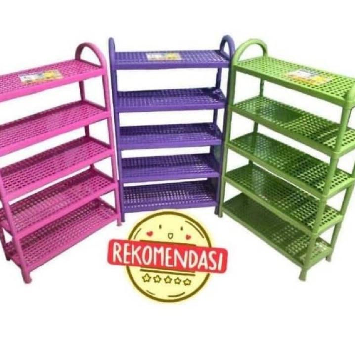 Voucher|10.10|R-1275||RAK SUSUN PLASTIK SUSUN 5 / RAK SANDAL SEPATU 5 SUSUN SERBAGUNA