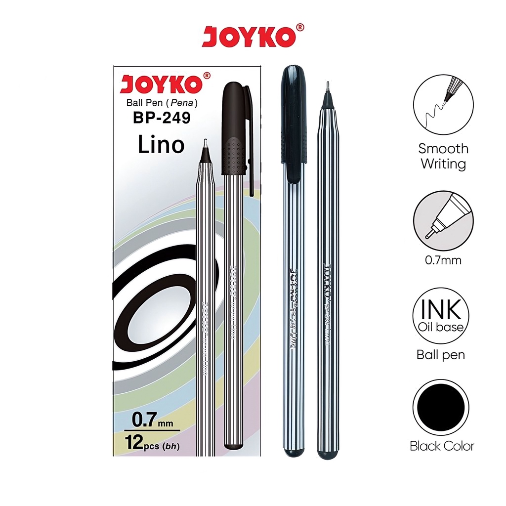 

Anekasalim - Ball Pen Pulpen Pena Joyko BP-249 Lino 1 Box 12 Pcs 0.7 mm