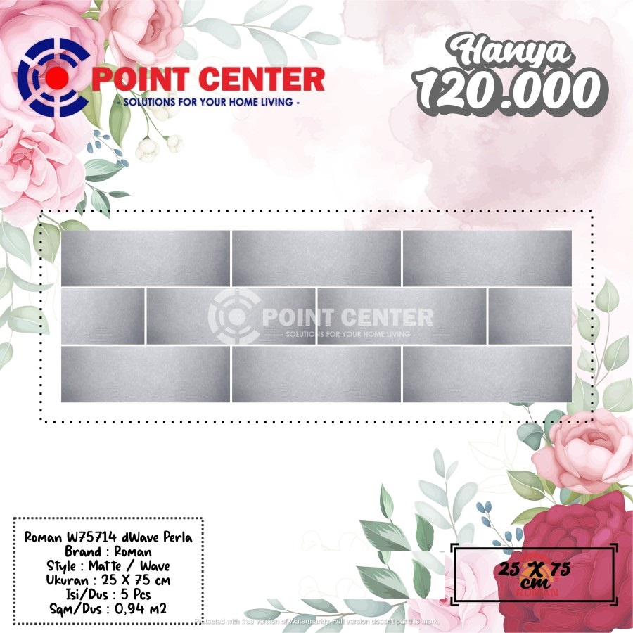 TERMURAH ROMAN KERAMIK 25 X 75 W75714 DWAVE PERLA