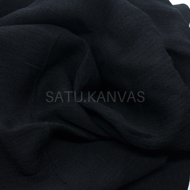 Kain RAYON CRINKLE PREMIUM-Hitam