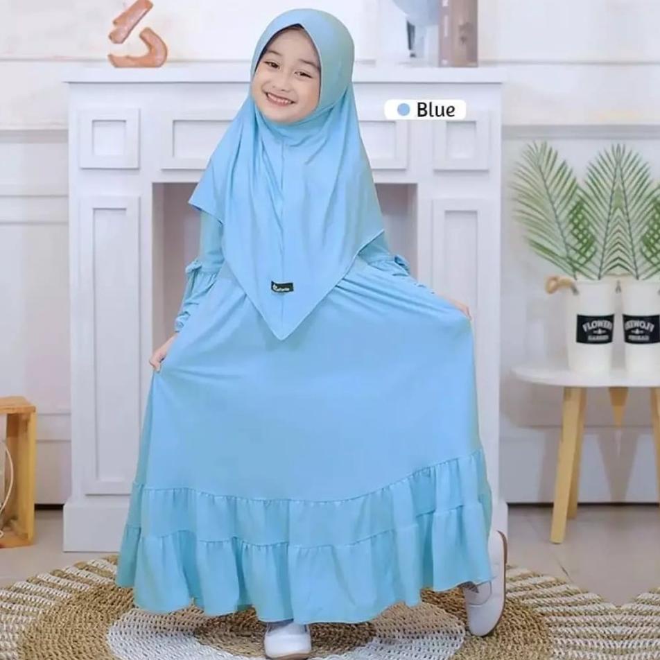 Sale Terbatas GAMIS syari ANAk set hijab perempuan TANGGUNG TERBARU 2021 MODERN KEKINIAN / gamis ara