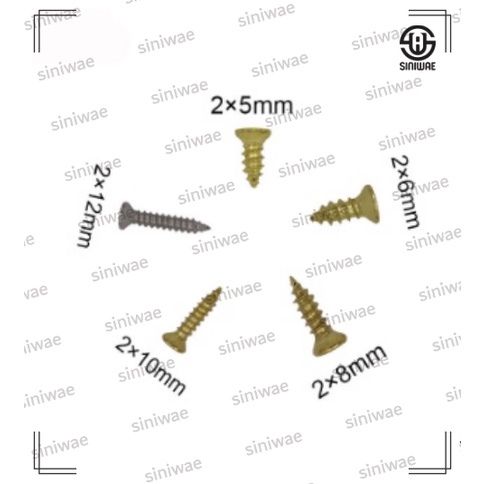 Baut Mini 2x6mm  Skrup Emas Kuning Putih Coklat Antik