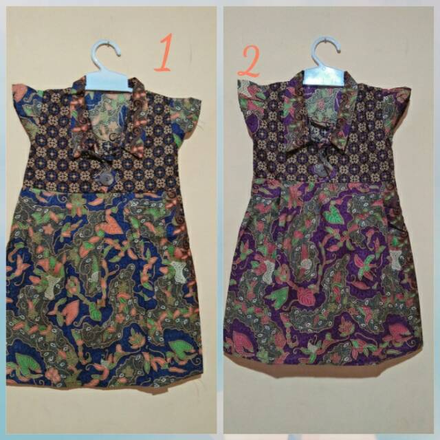 Baju batik anak perempuan umur nol sd 1,5th (dress anak)
