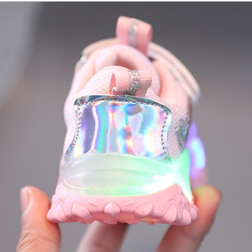 Mermaid LED Sepatu Anak Import Kids Shoes Size 21-30 Usia 1-5 Tahun