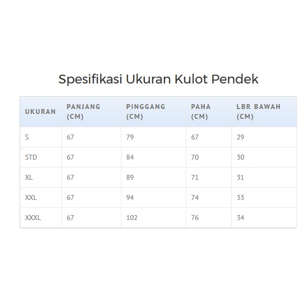 Choco Celana Kulot Scuba Pendek Std Jumbo S Std Xl Xxl Xxxl Shopee Indonesia