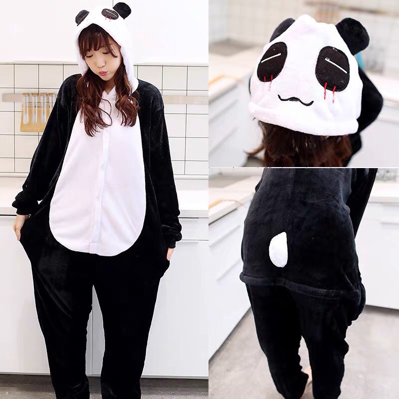 BAJU ONESIE PANDA PIYAMA KOSTUM COSPLAY DEWASA
