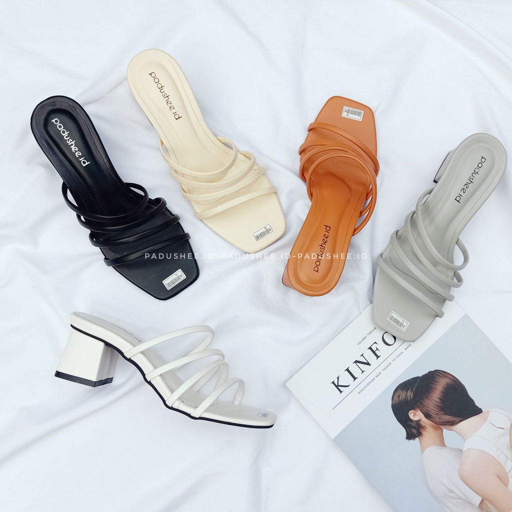 Padushee.id - sandal wanita || RAISA || heels 5 cm / hak tahu wanita