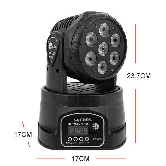 TD - CGC SHEHDS Lampu LED RGB Disco DJ Dance Moving Head light 10W - SHE-0718