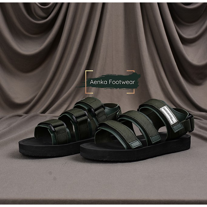 Sandal Gunung Pria Wanita Casual / sendal gunung wanita Army AENKA.ID FOOTWEAR HIJack 36-44