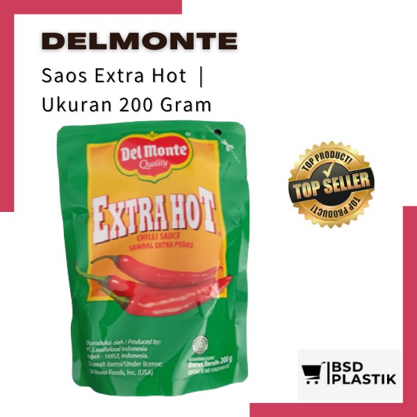 

Delmonte Extra Hot Chili Sauce Saus Delmonte Saos Delmonte kemasan Refill 200 gram Saos Pedas