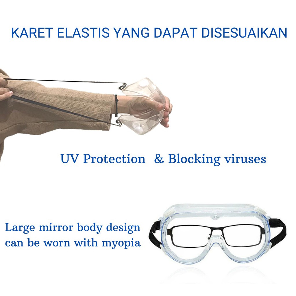 [GRAY.STORE178] Kacamata Google Lab Pelindung Mata Safety Glasses Kacamata APD Protective - KG2