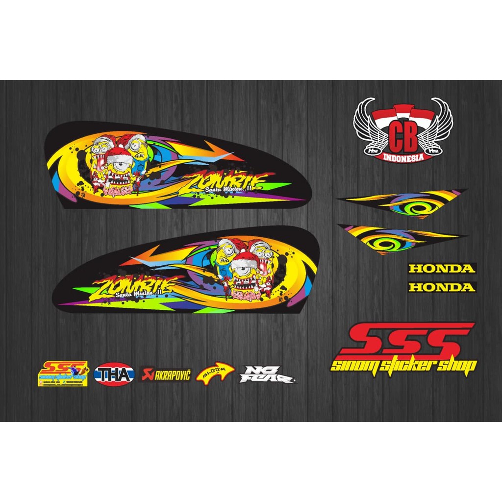 Stiker Variasi CB 100 / CB Glatik Minion Zombie