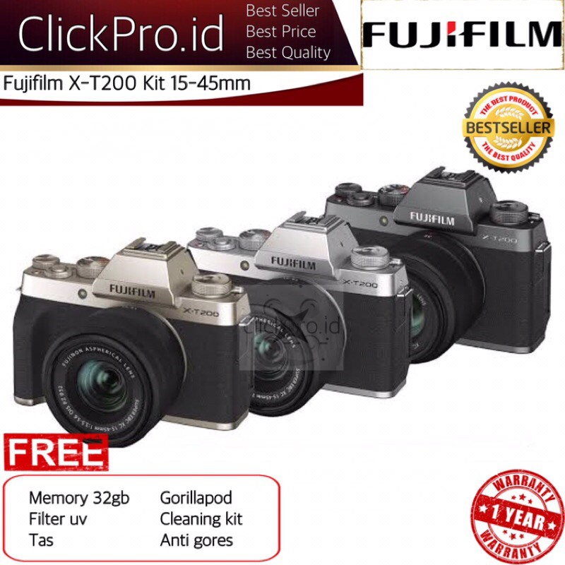 Jual Fujifilm X-T200 kit 15-45mm - Fuji XT200 kit 15-45mm Indonesia ...