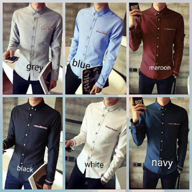Kemeja Frans Lengan Panjang Casual | Kemeja Office Kantor Pria | Kemeja Murah | Kemeja Korea ZP