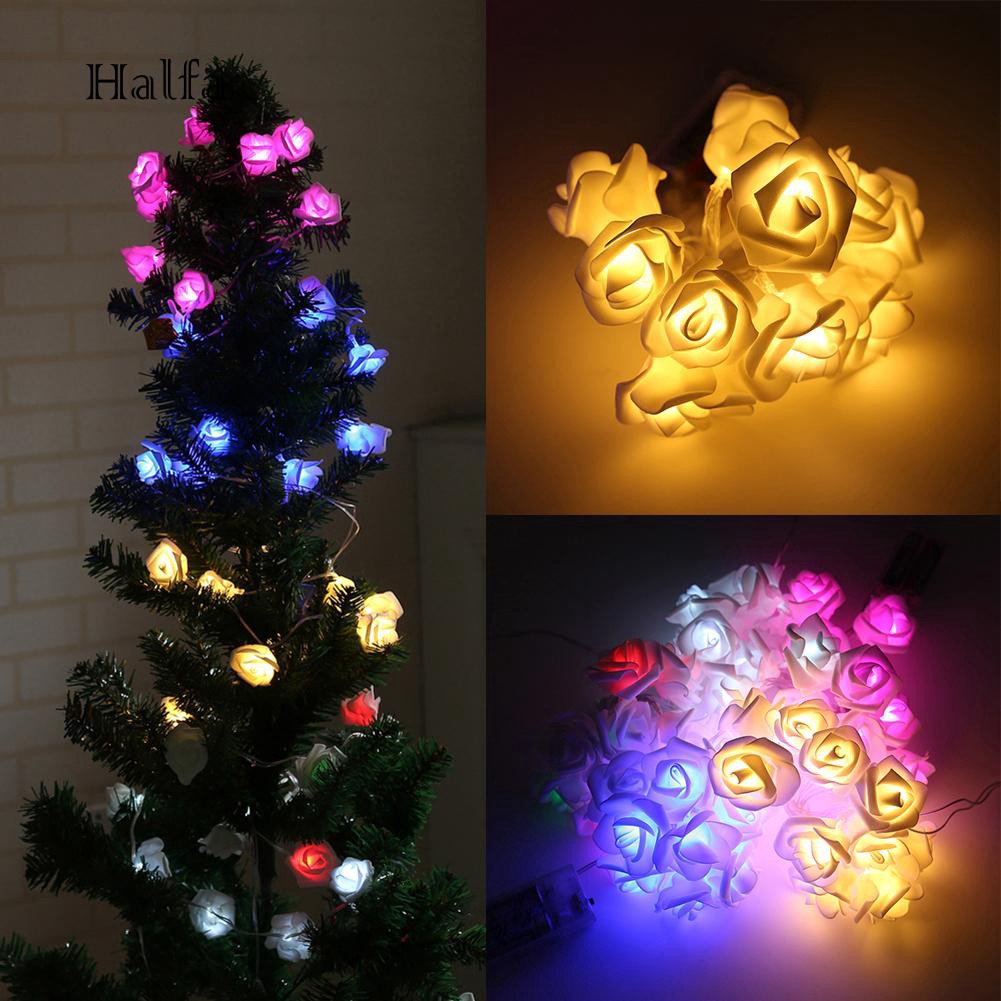 Hl 20 Led Rose Flower Garden Party Wedding Christmas Decor Usb